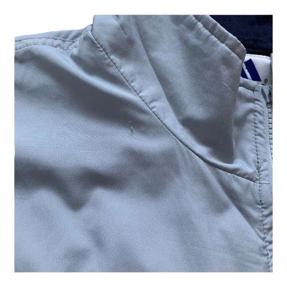 Adidas Track Jacket Mens 42/44 Large Full Zip Powder Blue Long Sleeve - Picture 7 of 10